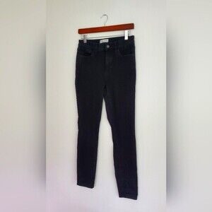 Madewell Roadtripper black mid rise skinny taper jeans size 28